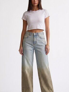 Two tone brown wash jeans in size 5 (28)